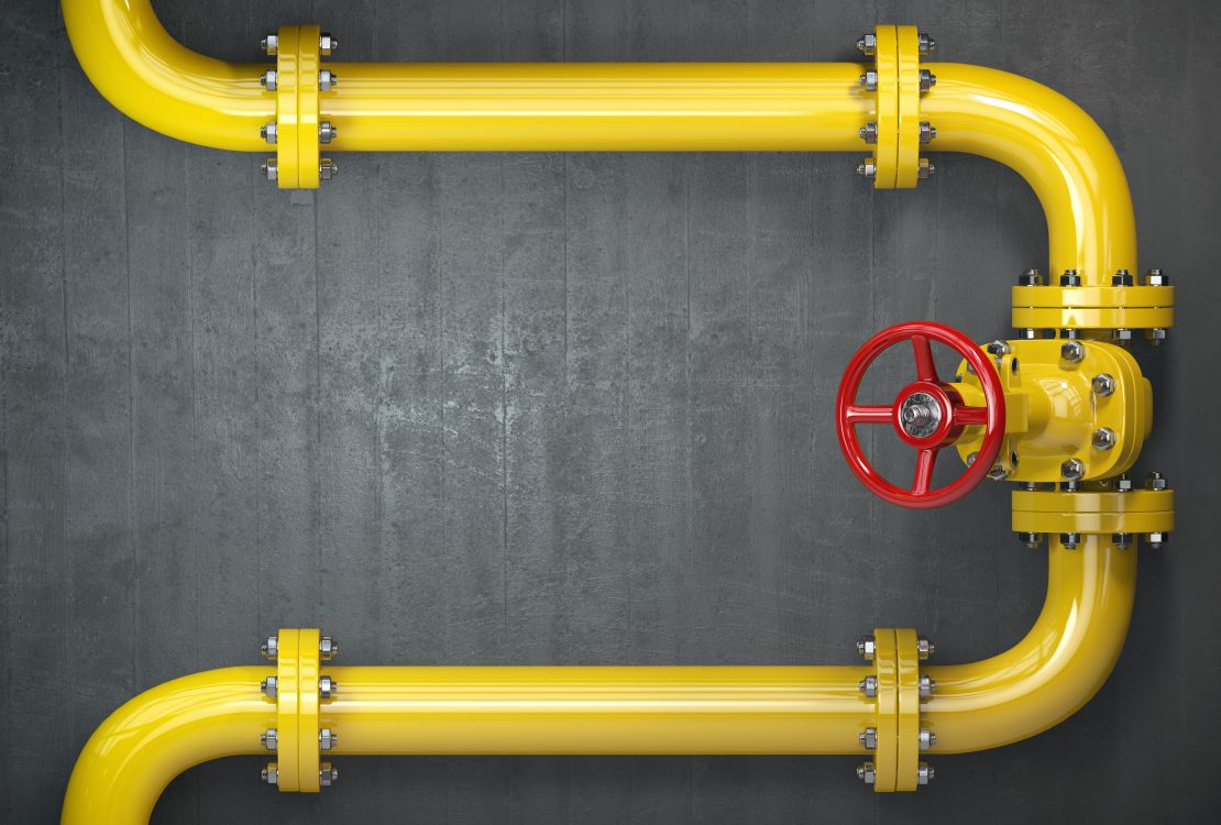 gas pipline welded with flanges