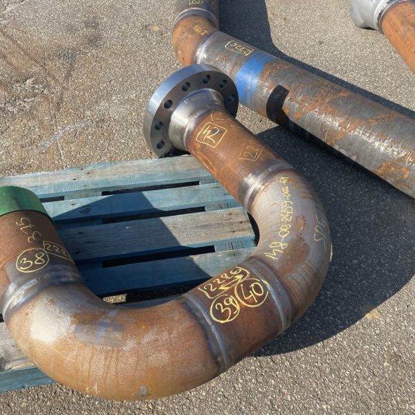 Industrial piping spool after X-ray inspection