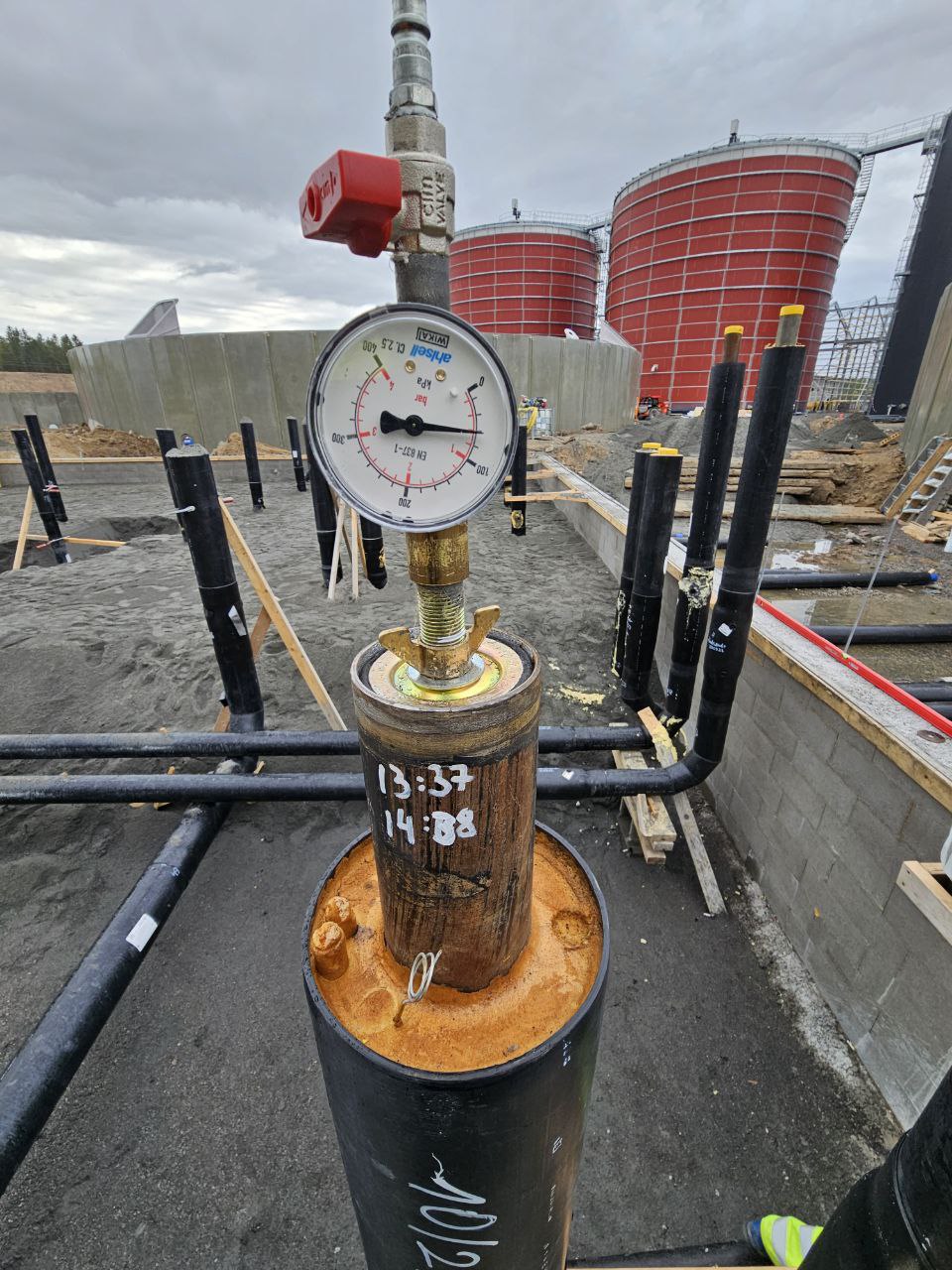 Biogas plant installation