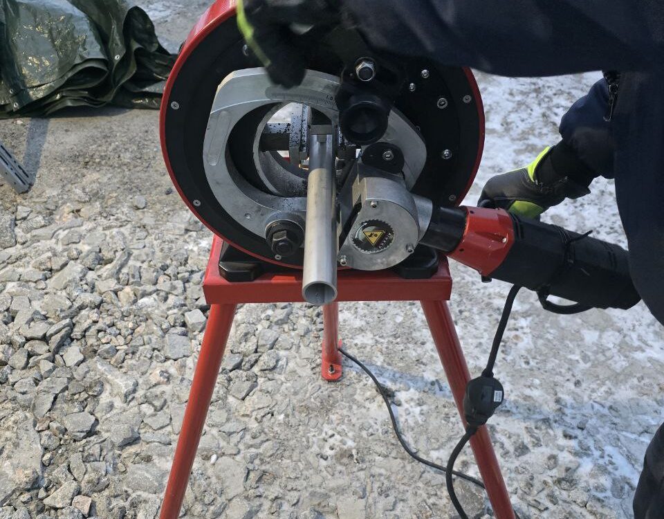 Welding contractor installing stainless steel piping system in Oslo, Bergen, Norway